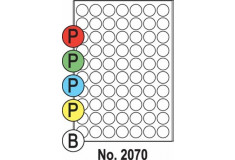 Etikety SOTO 2070, farebné, okrúhle 25mm žlté