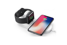 Bezdrôtová nabíjačka 2v1 na telefón a Apple Watch (darček pre maloobchodný nákup nad 250,-€)