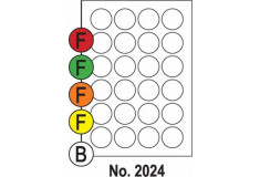 Etikety SOTO 2024, červené, kruhové priemer 40 mm