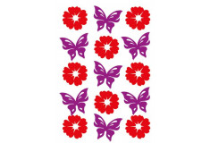 Nálepky Magic 6438 kvety a motýle z filcu 3D