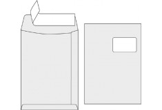 Obálky C4 s okienkom samolepiace s páskou