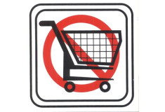 Piktogram "nákupný košík - zákaz "