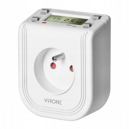 Zásuvka s elektronickým časovačom a batériou Virone (darček pre maloobchodný nákup nad 250,-€)